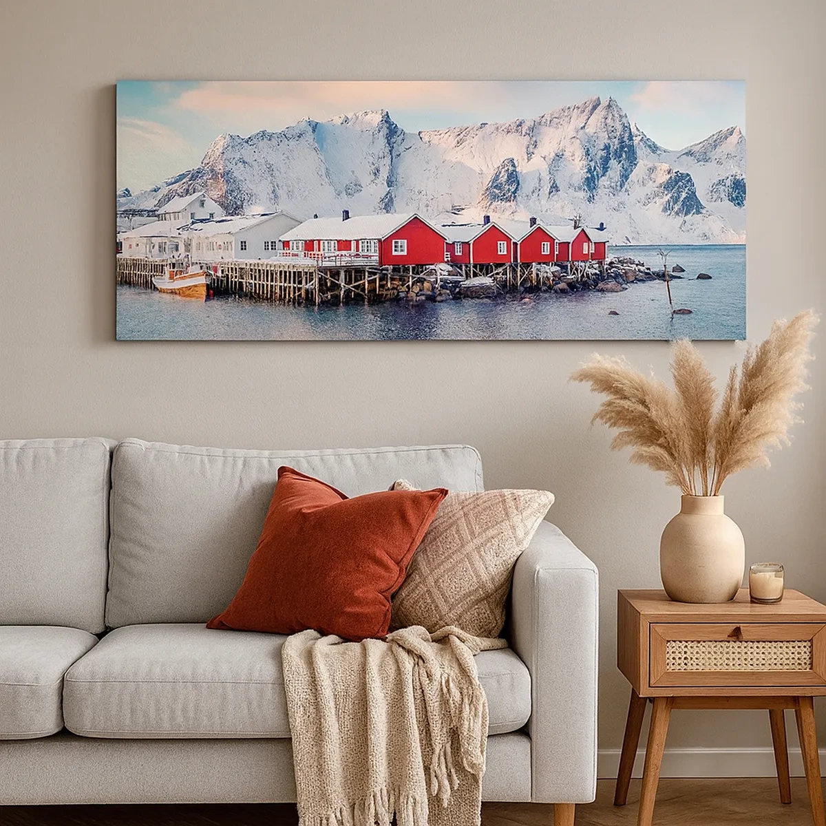 Canvastavla - Bild på duk - Nordligt gömställe - 30x30 cm