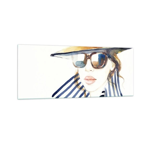 Glastavla - Bild på glas - Välkommen till Florida! - 100x40 cm