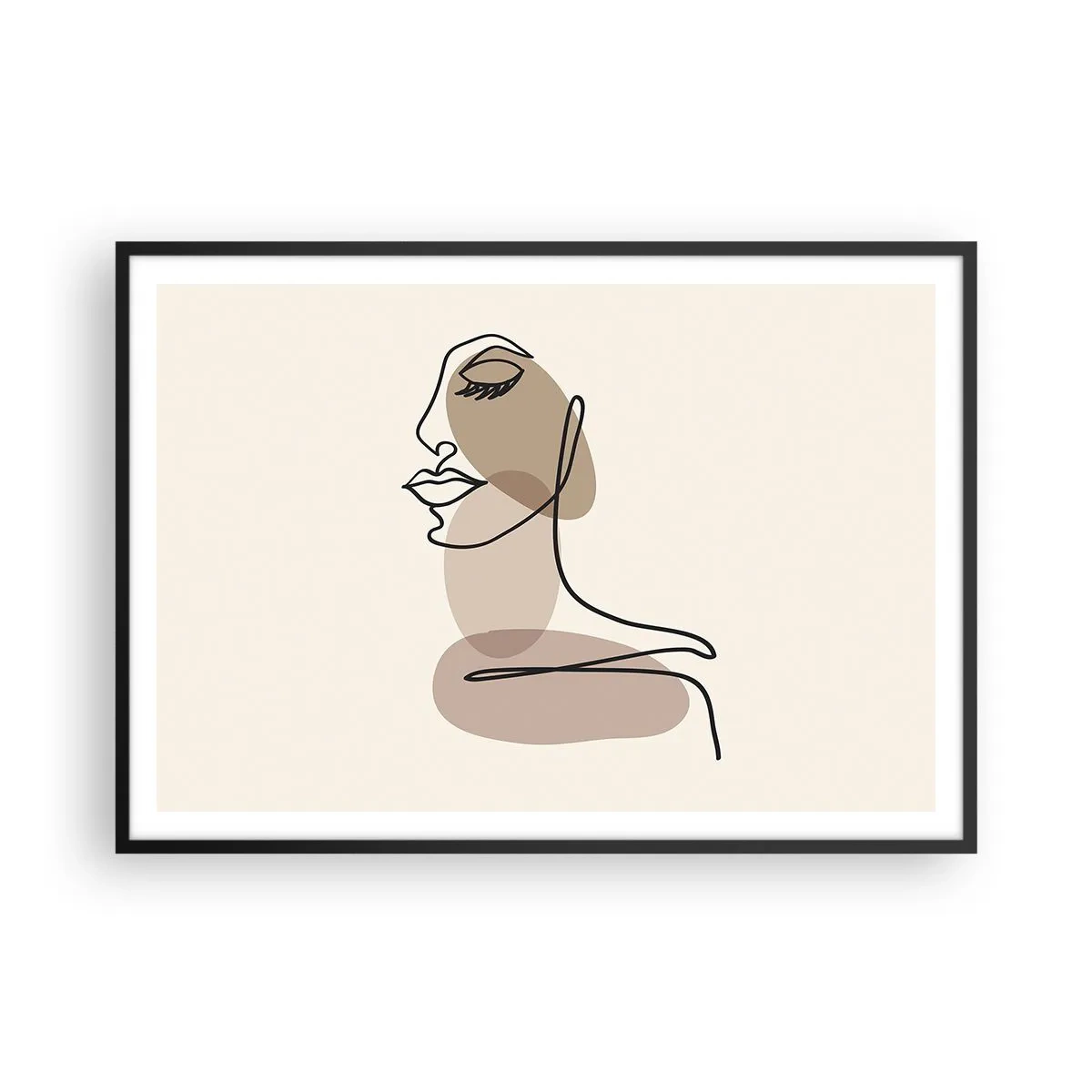 Affisch i svart ram - Lyssnar på sig själv - 100x70 cm