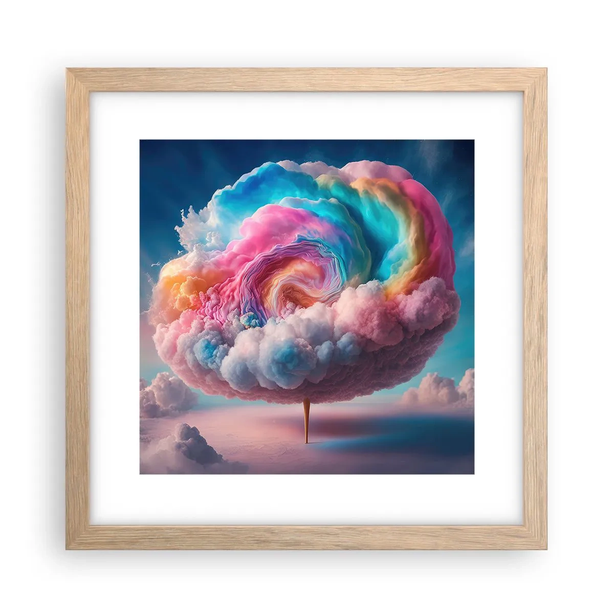 Affisch i ram av ljusek - En dröm om en nöjespark - 30x30 cm