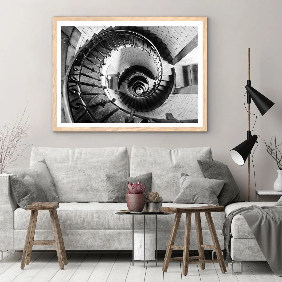 Affisch i ram av ljusek - Högre och högre - 100x70 cm