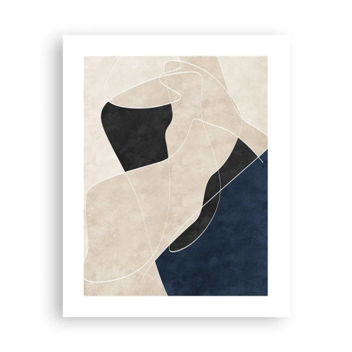 Affisch - Abstrakt komposition - färgkontrast - 40x50 cm