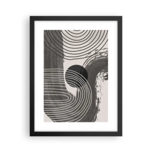 Affisch i svart ram - Ovalen vinner - 30x40 cm