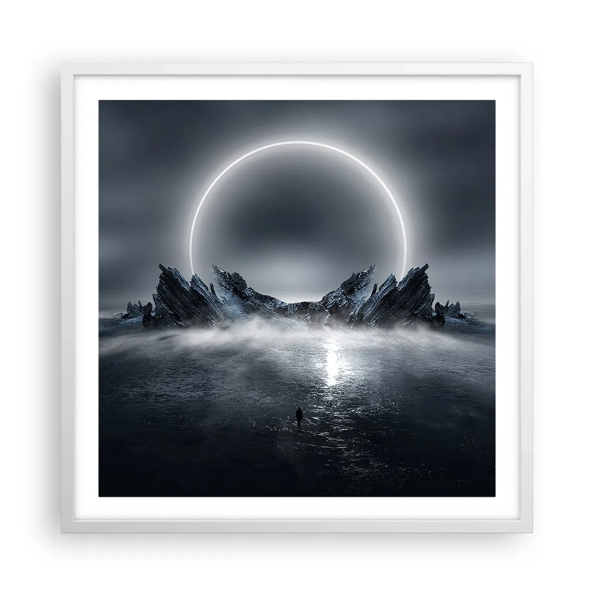 Affisch i vit ram - En berättelses final - 60x60 cm