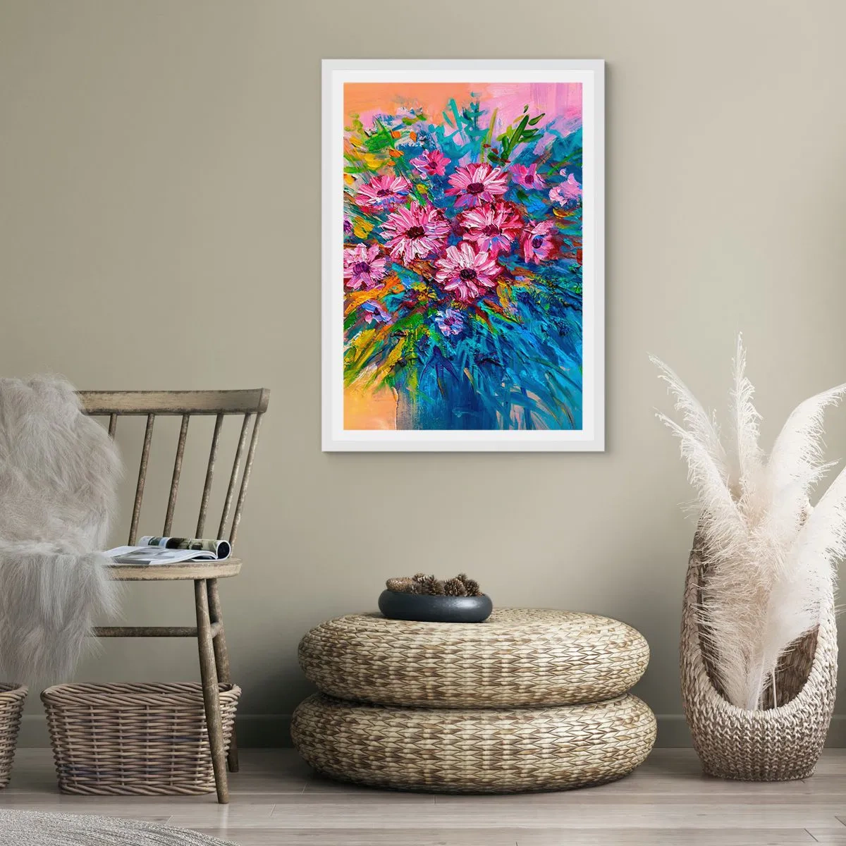 Affisch i vit ram - Livets energi - 40x50 cm