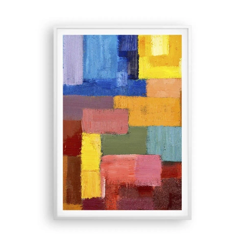 Affisch i vit ram - Alla olika, alla färgglada - 70x100 cm