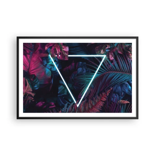 Affisch i svart ram - Trädgård i retrostil - 91x61 cm