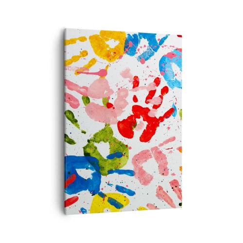 Canvastavla - Bild på duk - Följs spåren - 50x70 cm