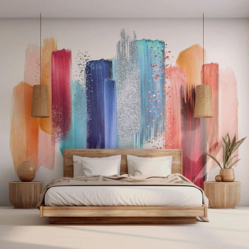 Fototapet Premium Canvas - Upp och ner  - Abstraktion, Bit, Modern konst - 300x210 cm
