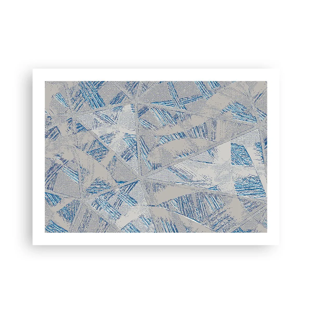 Affisch - I en gråblå labyrint - 70x50 cm