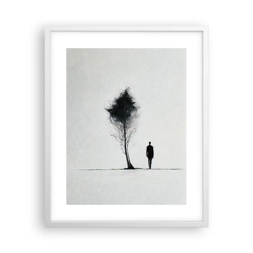 Affisch i vit ram - Vi vandrar alla - 40x50 cm