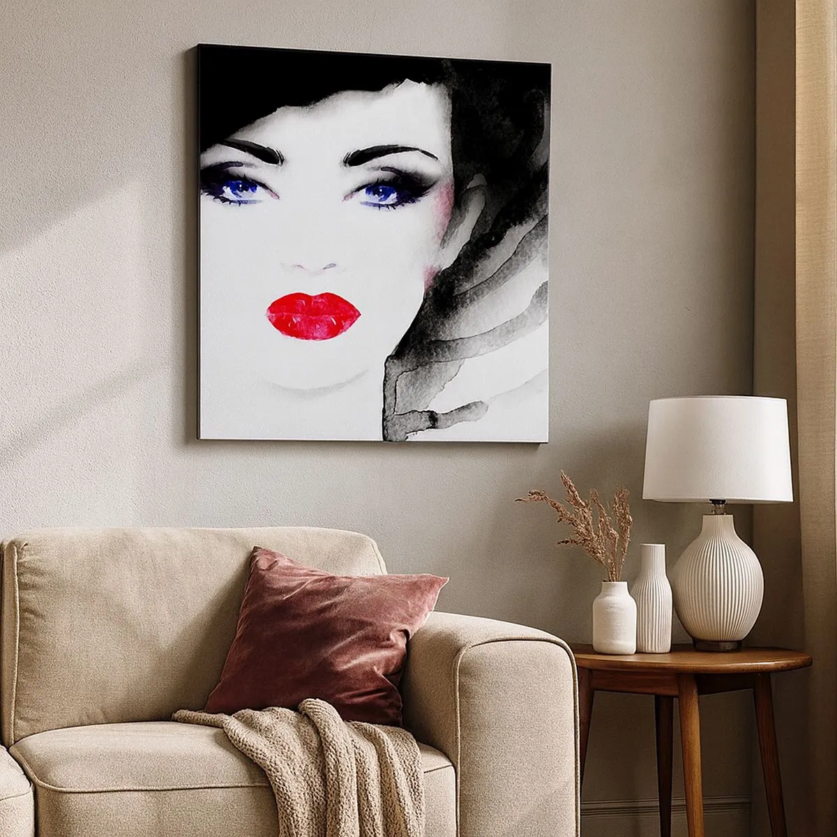 Canvastavla - Bild på duk - Avvisar och kallar - 30x30 cm