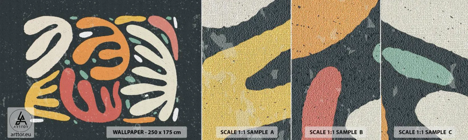 Provbit av fototapet Premium Canvas - Komposition - Jag tar snart tag i dig  - Boho, Minimalism, Åldrig - 100x30 cm