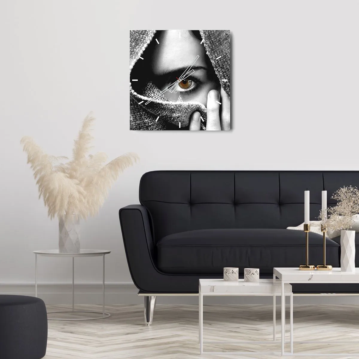 Väggklocka - Klocka på glas - Lär känna hemligheten - 30x30 cm