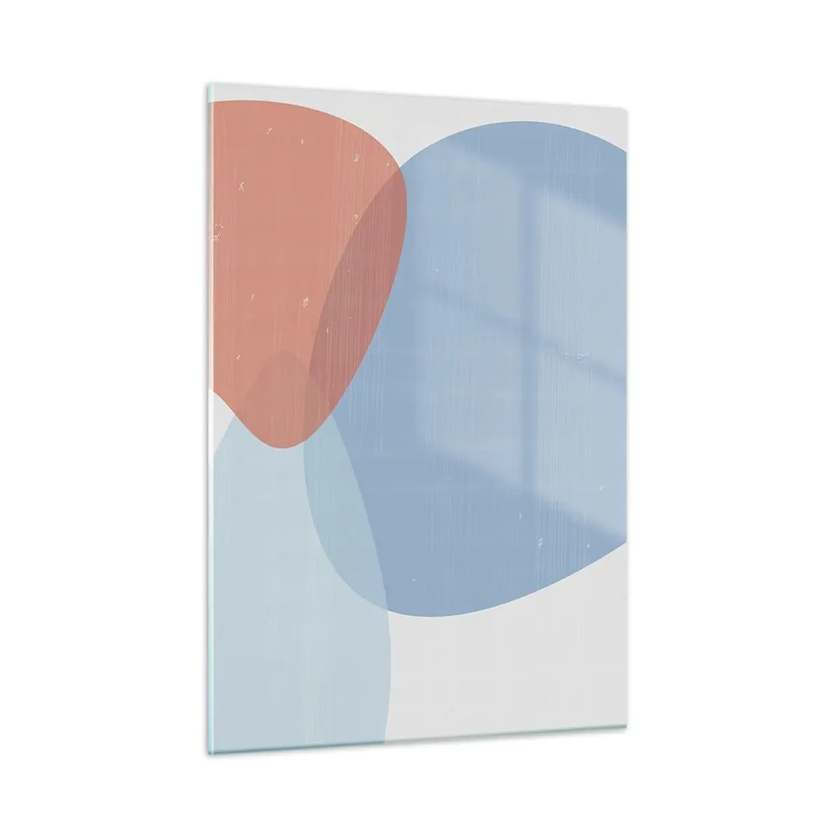 Glastavla - Bild på glas - Pastellfärgade relationer - 50x70 cm
