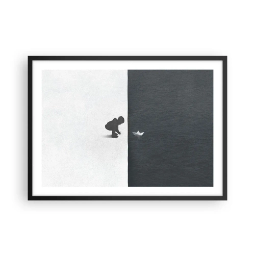Affisch i svart ram - En stor expedition - 70x50 cm