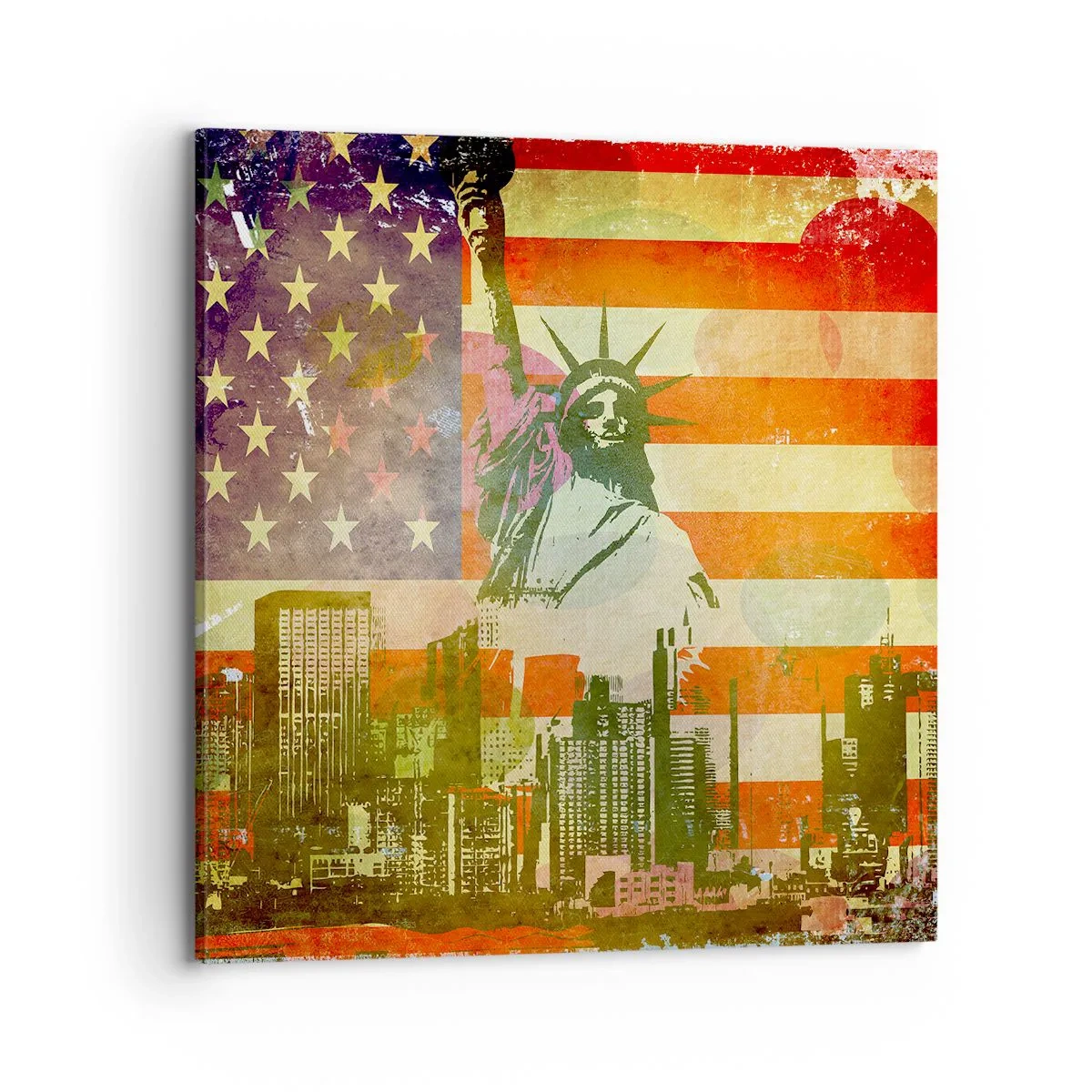 Canvastavla - Bild på duk - Viva America! - 70x70 cm