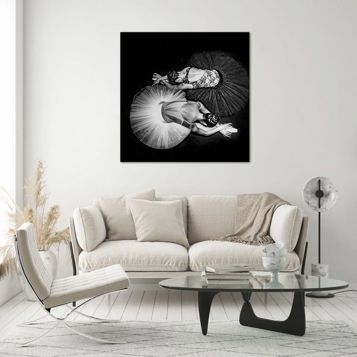 Glastavla - Bild på glas - Jin och jang – den perfekta balansen - 70x70 cm