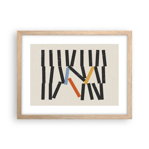 Affisch i ram av ljusek - Domino - komposition - 40x30 cm