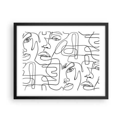 Affisch i svart ram - I trassliga känslor - 50x40 cm