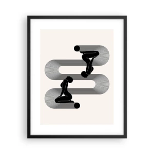 Affisch i svart ram - Sensuell symmetri - 40x50 cm