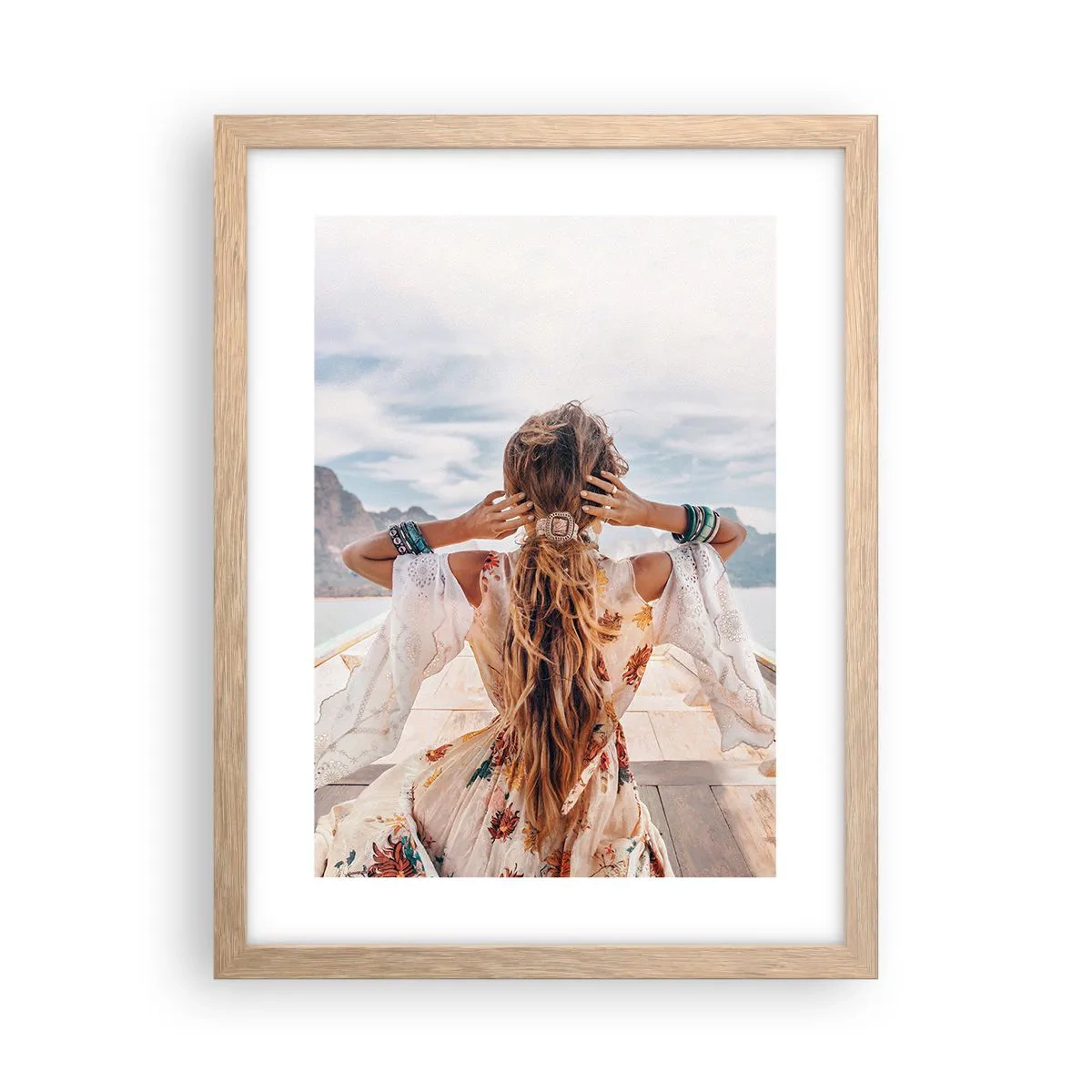 Affisch i ram av ljusek - På väg mot lycka - 30x40 cm