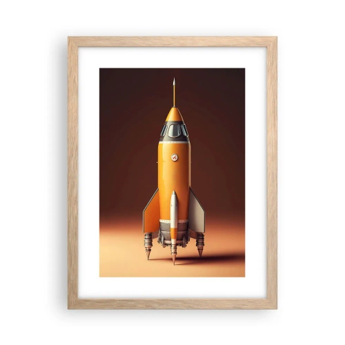 Affisch i ram av ljusek - Det börjar med en dröm - 30x40 cm