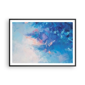 Affisch i svart ram - Vinterabstraktion - 100x70 cm