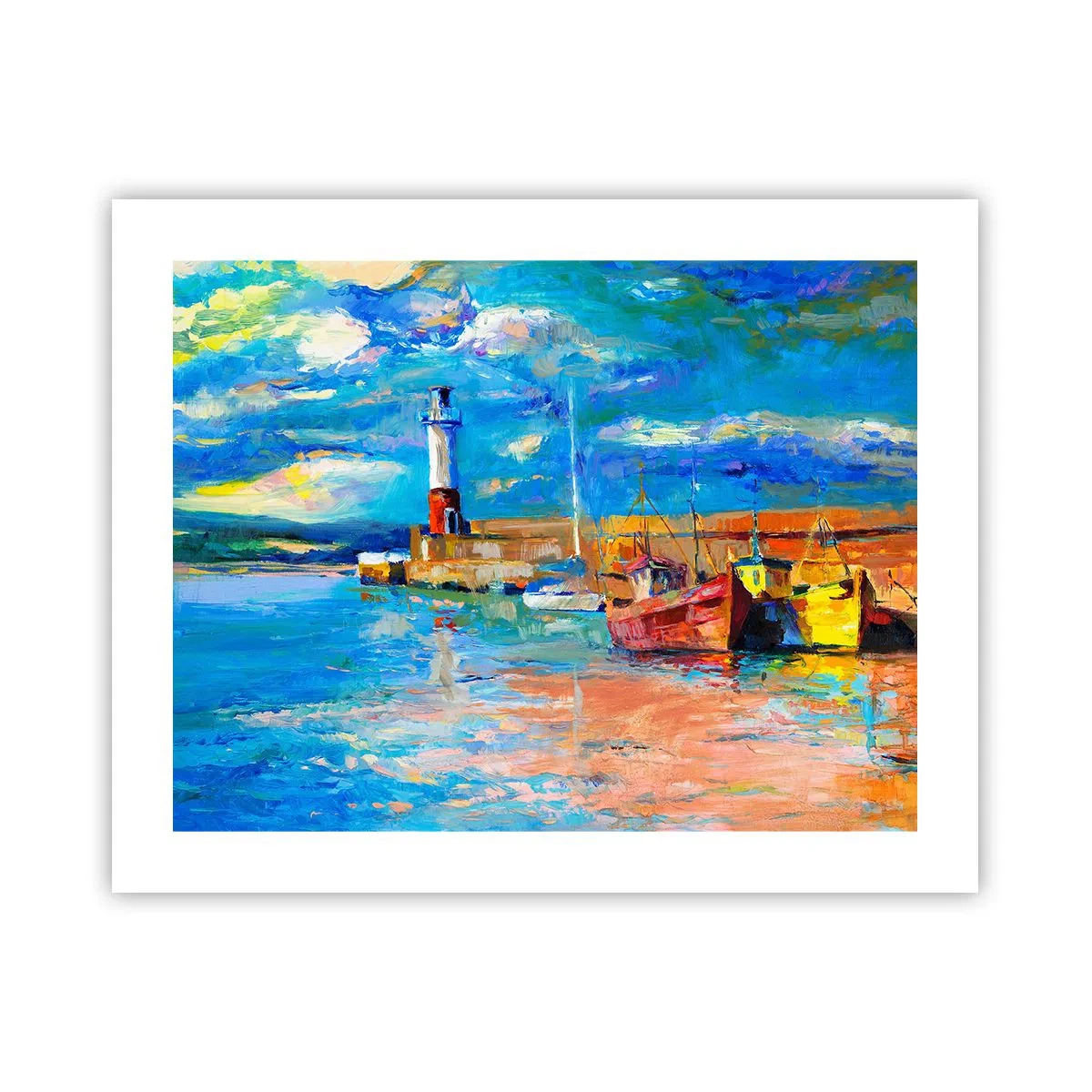 Affisch - Eftermiddag i regnbågsviken - 50x40 cm