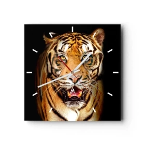 Väggklocka - Klocka på glas - Vilt hjärta - 30x30 cm