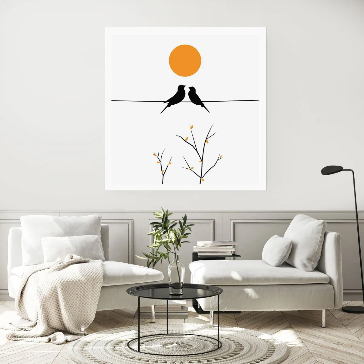 Affisch - Näktergalens kväll - 60x60 cm