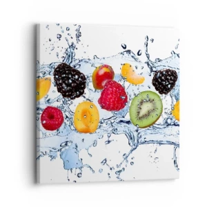 Canvastavla - Bild på duk - Lek med oss - 30x30 cm