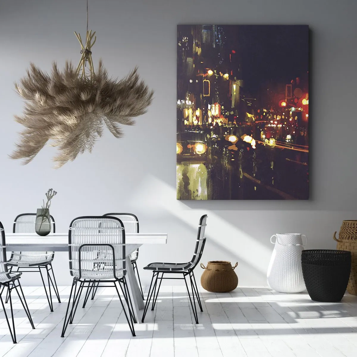 Canvastavla - Bild på duk - Doppad i nattljuset - 50x70 cm