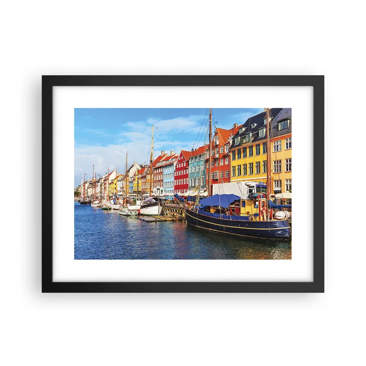 Affisch i svart ram - Glad kaj - 40x30 cm