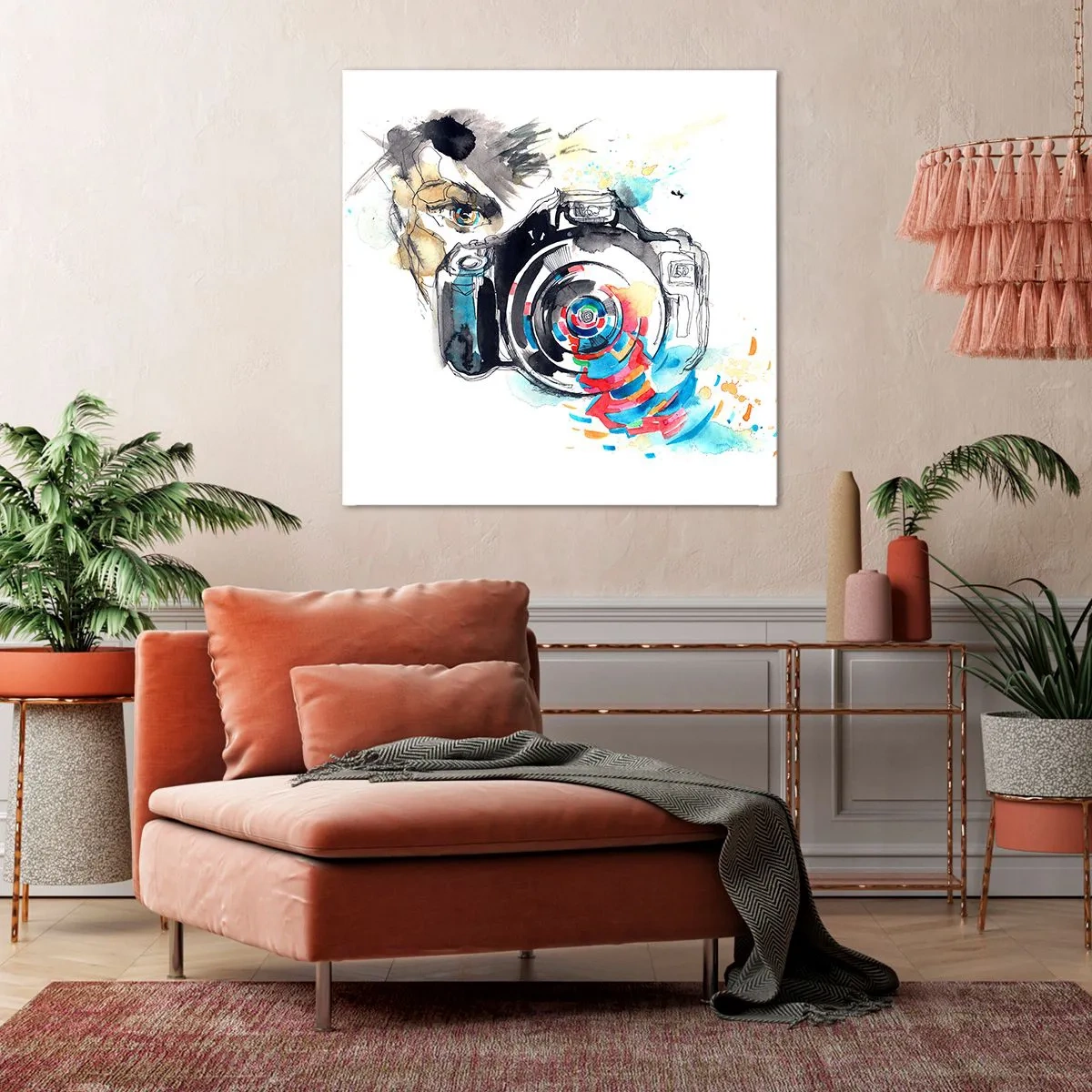 Canvastavla - Bild på duk - I objektivets öga - 60x60 cm