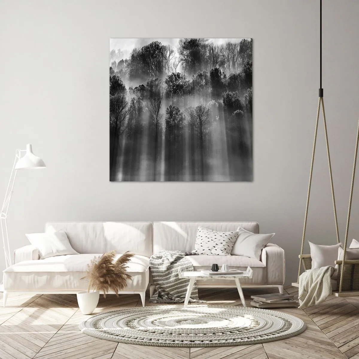 Canvastavla - Bild på duk - I ljusstrålar - 70x70 cm