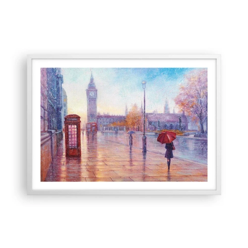 Affisch i vit ram - Höstdag i London - 70x50 cm
