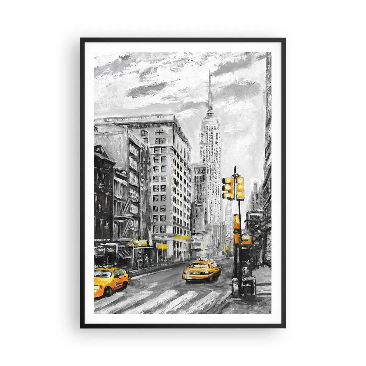 Affisch i svart ram - New York berättelse - 70x100 cm