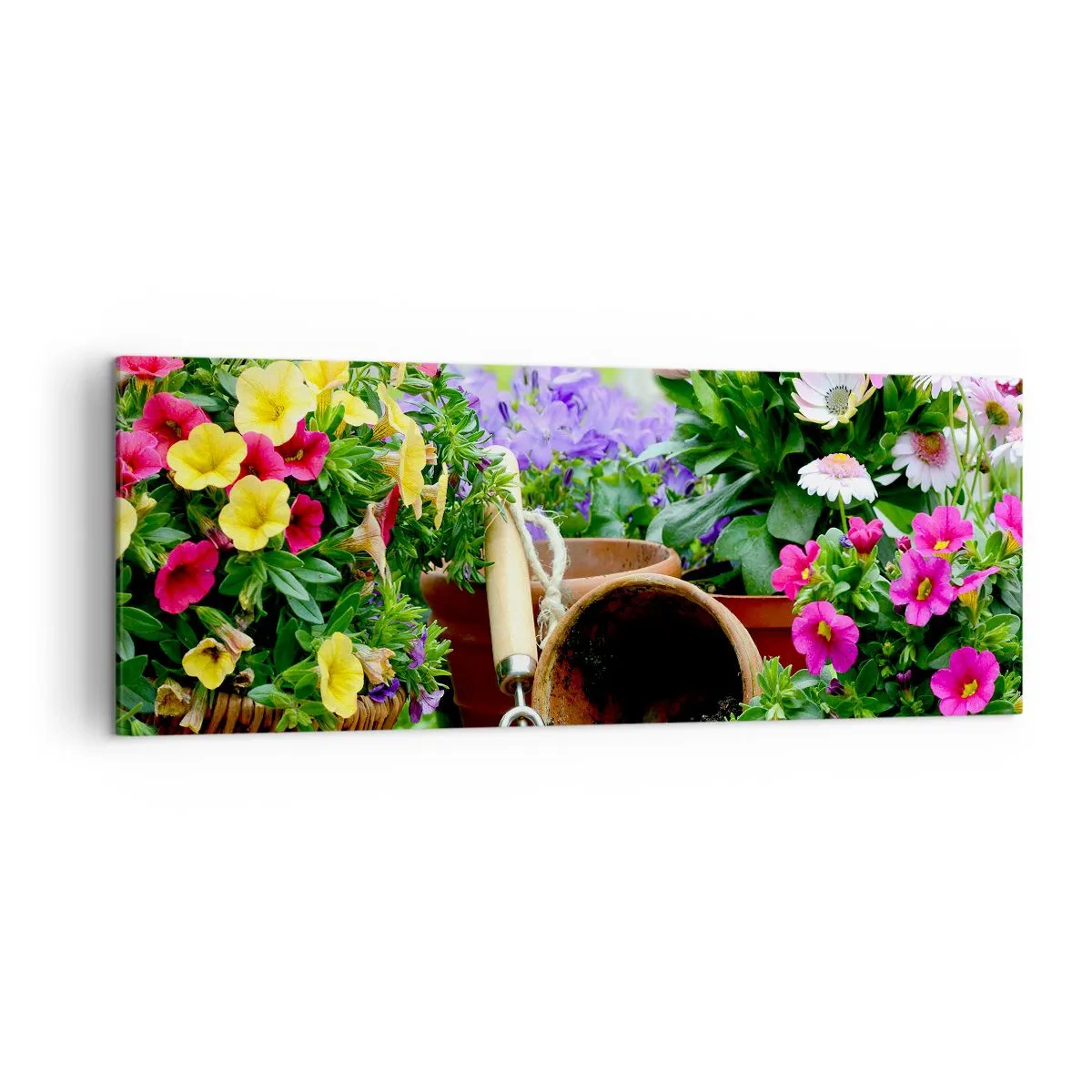 Canvastavla - Bild på duk - Sofias lilla trädgård - 140x50 cm