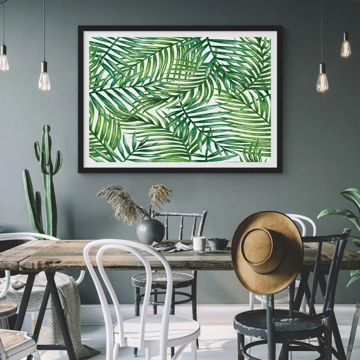 Affisch i svart ram - Under gröna baldakinen - 50x40 cm