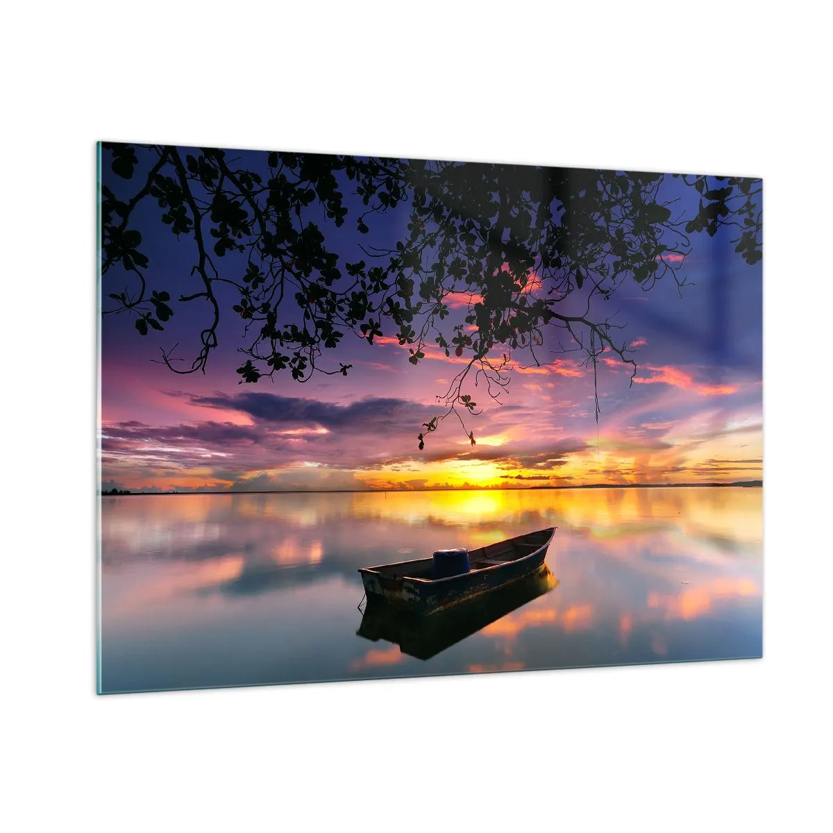 Glastavla - Bild på glas - "Du verkar hänga i mitten av himmelvalvet…" - 100x70 cm