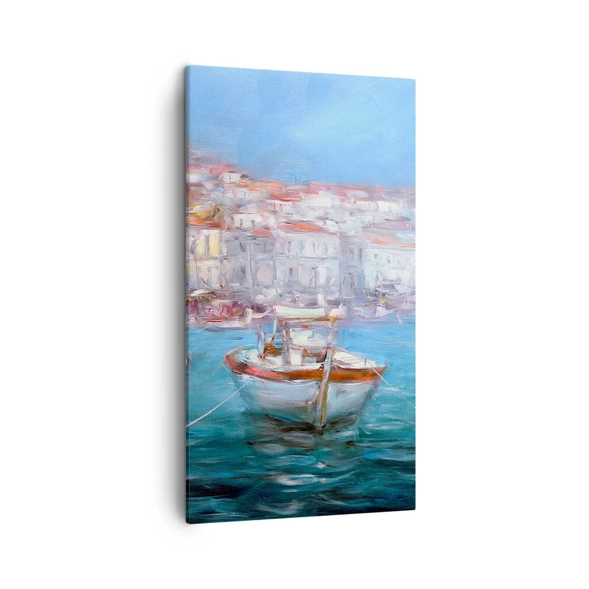 Canvastavla - Bild på duk - Italiensk vik - 45x80 cm