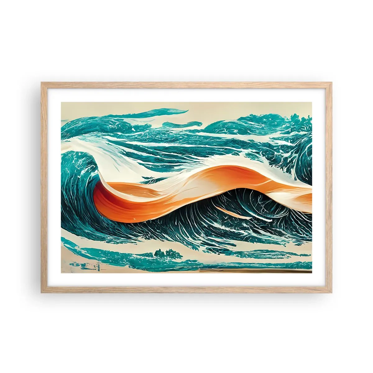 Affisch i ram av ljusek - Surfarens dröm - 70x50 cm