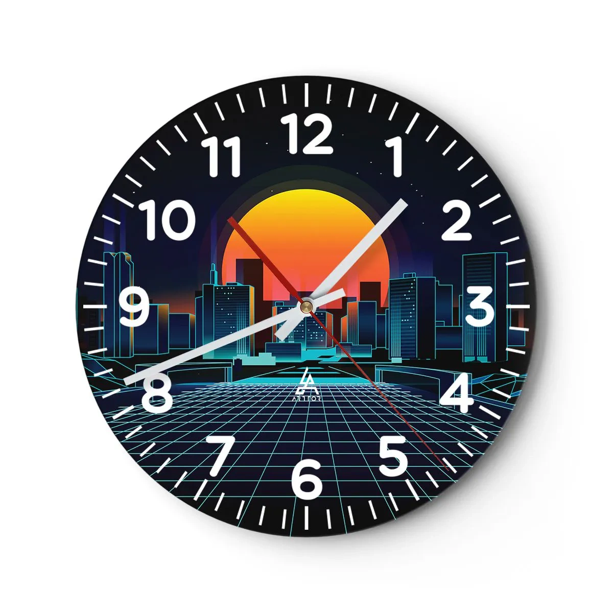 Väggklocka - Klocka på glas - Vill du fortfarande till verkligheten? - 40x40 cm