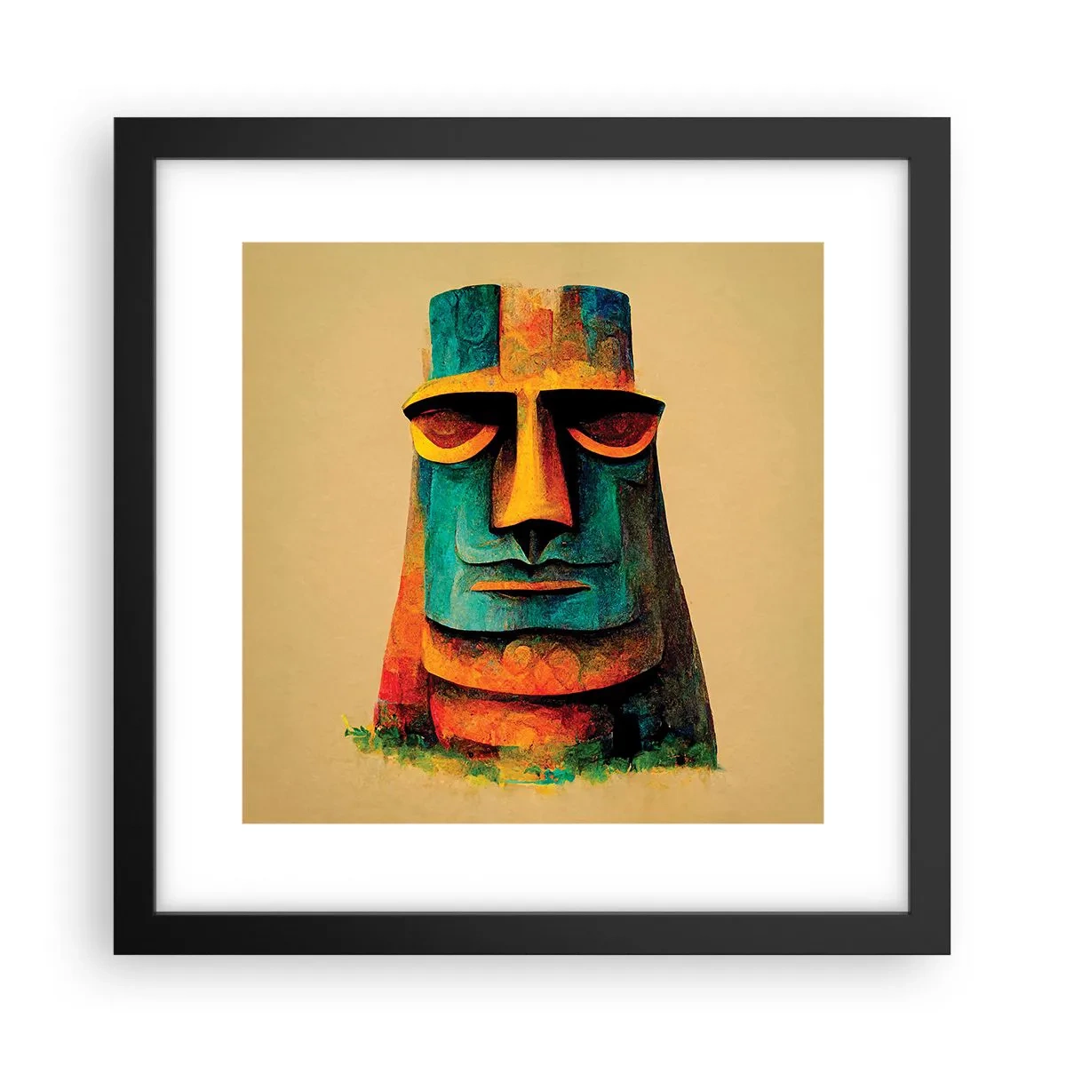 Affisch i svart ram - Statylik, men ändå sympatisk - 30x30 cm