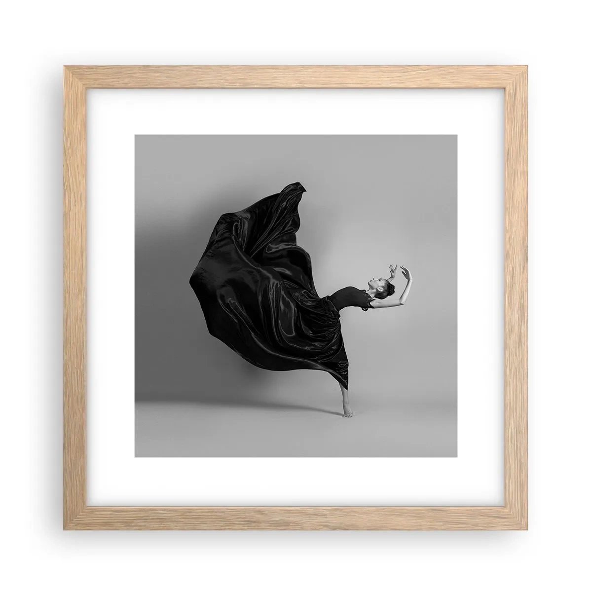 Affisch i ram av ljusek - Bevingad av musiken - 30x30 cm