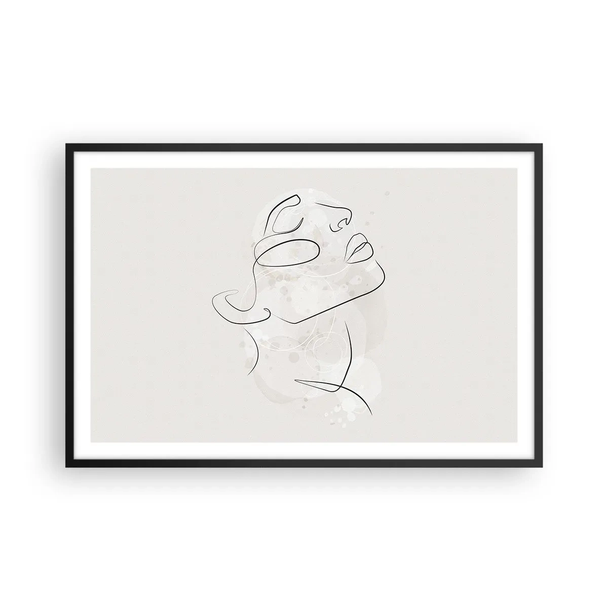 Affisch i svart ram - Drömmens kontur - 91x61 cm