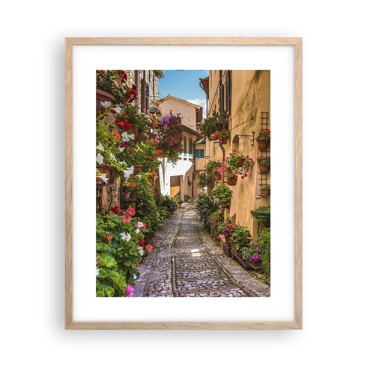 Affisch i ram av ljusek - Italiensk gränd - 40x50 cm