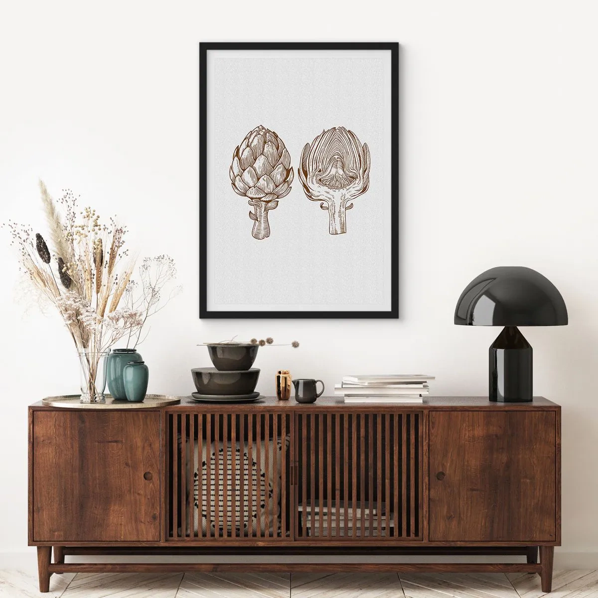 Affisch i svart ram - Anatomilektion - 30x40 cm