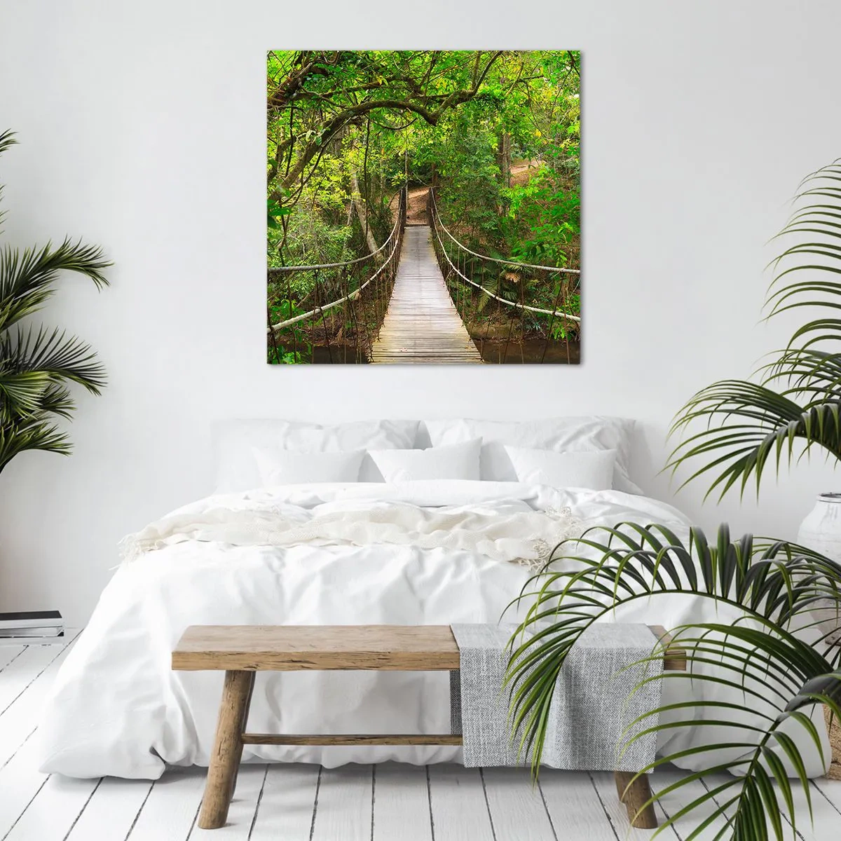 Canvastavla - Bild på duk - Ty trädgården är full av klätterväxter - 40x40 cm